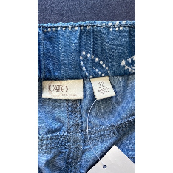 Cato Jogger Pants Womens‎ 12 Blue Bandana Floral Boho Lounge Elastic Festival - Picture 12 of 15